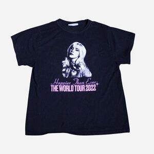 Happier Than Ever Billie Eilish 2022 World Tour T shirt Edition Size Medium